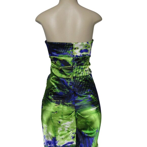 VTG Xscape 8 STRAPLESS Mermaid Jeweled Trumpet Prom Formal Purple Maxi Dress - Picture 7 of 12